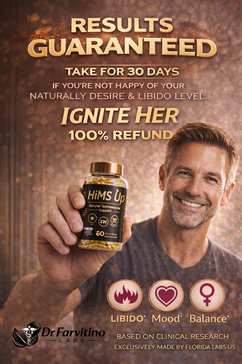 Men & Women Hormonal Support Bundle – Testosterone for Him & Estrogen Balance for Her, Energy, Mood, Vitality & Desire