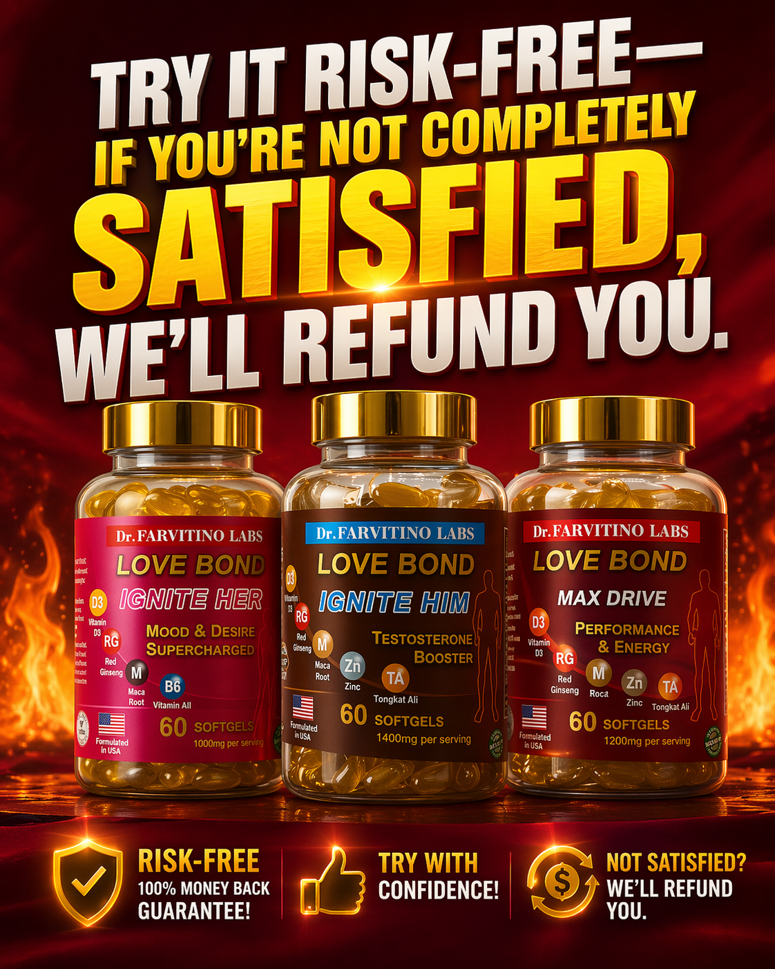 Men & Women Hormonal Support Bundle – Testosterone for Him & Estrogen Balance for Her, Energy, Mood, Vitality & Desire