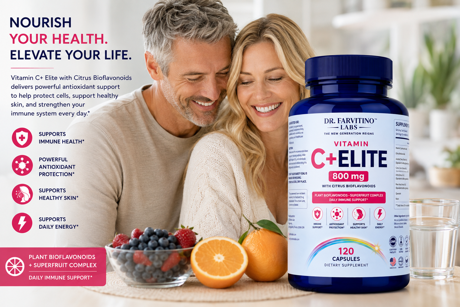 DR. FARVITINO LABS Vitamin C+ Elite 800mg with Citrus Bioflavonoids
