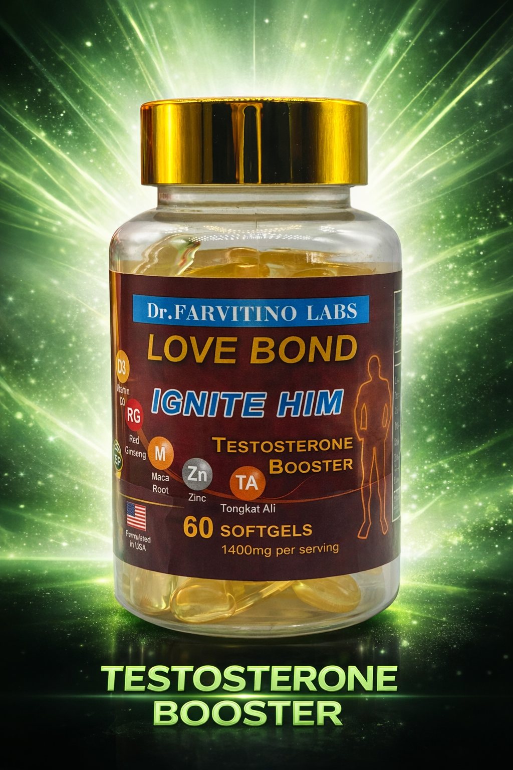 Men & Women Hormonal Support Bundle – Testosterone for Him & Estrogen Balance for Her, Energy, Mood, Vitality & Desire