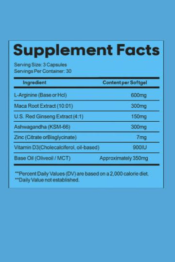 Men’s Formula Designed to Support Overall Male Wellness, Featuring Natural Testosterone Support to Help Maintain Healthy Virility, Stamina, Strength, and Daily Energy Levels 💪